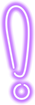 Purple neon exclamation mark